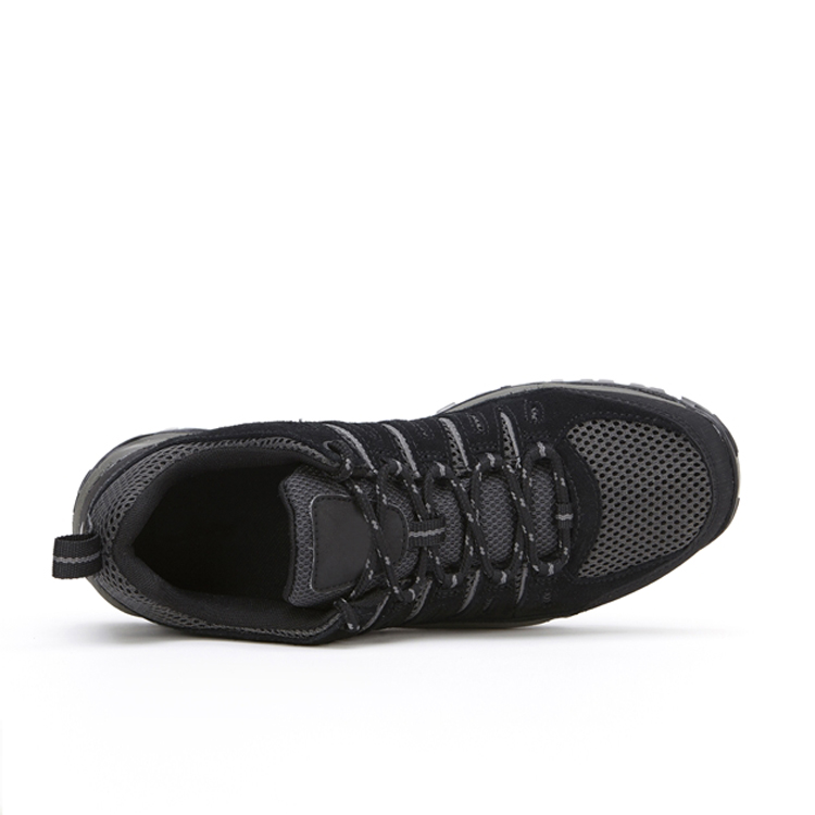 Venda quente Escalada transpirable ao aire libre Deseño de marca de zapatos negros para correr para homes para o aire libre