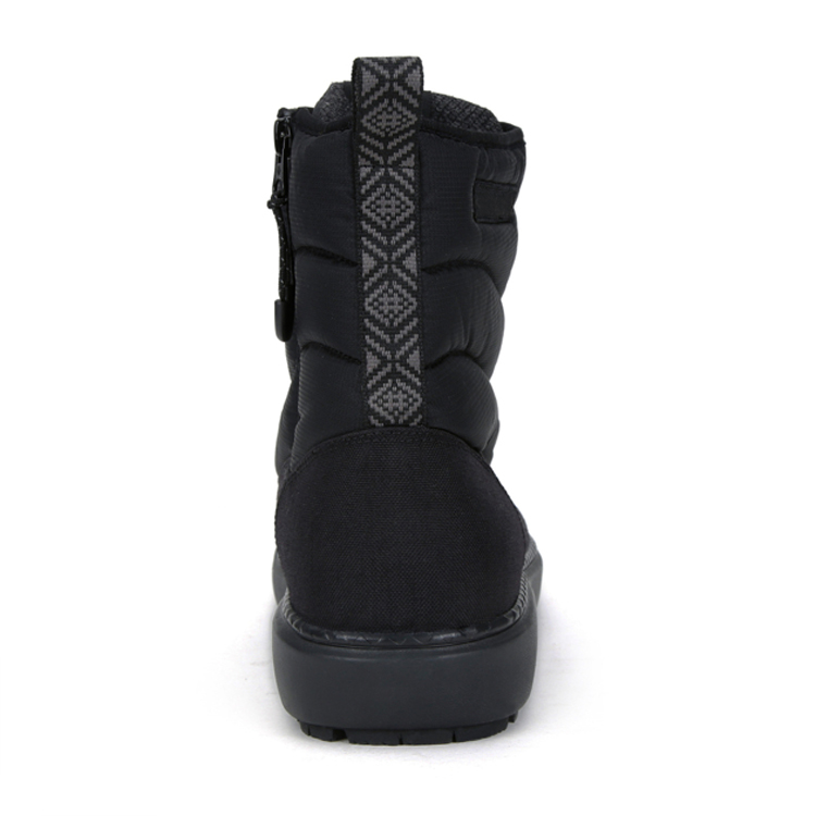 Китай Дамски мъжки черни външни обувки Унисекс зимни топли обувки за сняг с цип