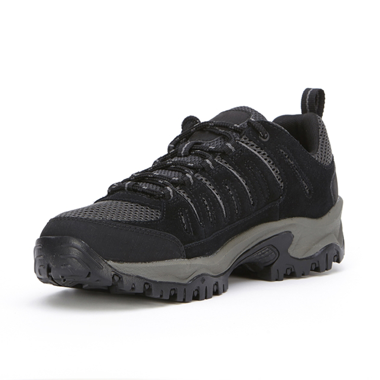 Venda quente Escalada transpirable ao aire libre Deseño de marca de zapatos negros para correr para homes para o aire libre